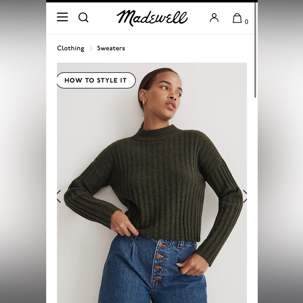 Madewell Sweater dark green size M